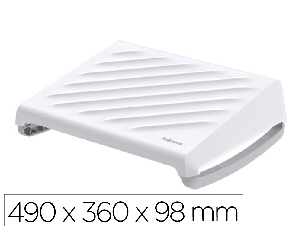 REPOSAPIES FELLOWES BREYTA 3 AJUSTES DE ALTURA 100% RECICLABLE 490X360X98 MM COLOR BLANCO