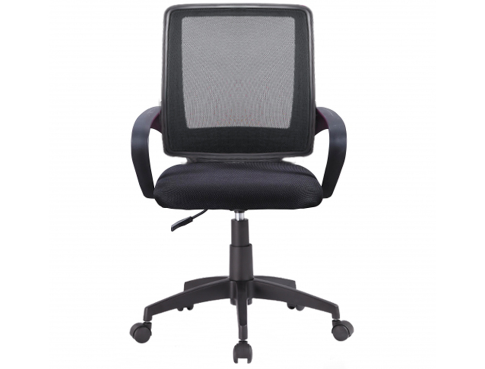 SILLA GIRATORIA Q-CONNECT RESPALDO MEDIO REGULABLE EN ALTURA 900+100X560X570 MM COLOR NEGRO