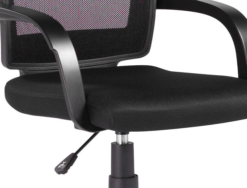 SILLA GIRATORIA Q-CONNECT RESPALDO MEDIO REGULABLE EN ALTURA 900+100X560X570 MM COLOR NEGRO