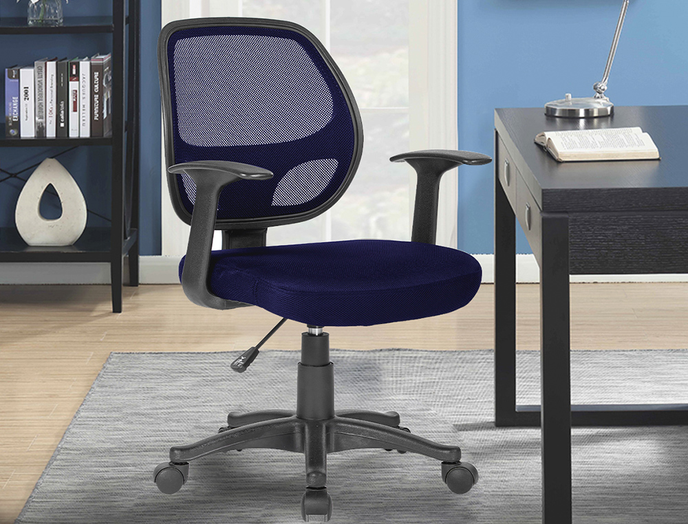 SILLA GIRATORIA Q-CONNECT RESPALDO MEDIO REGULABLE EN ALTURA 870+120MM ALTO 550MM ANCHO 590MM PROFUNDIDAD