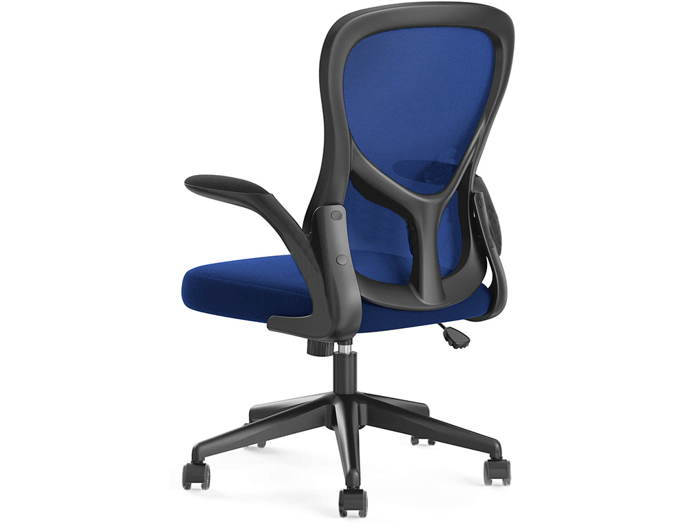 SILLA GIRATORIA Q-CONNECT BASE METAL REGULABLE EN ALTURA 910+75MM ALTO 610MM ANCHO 550MM PROFUNDIDAD AZUL