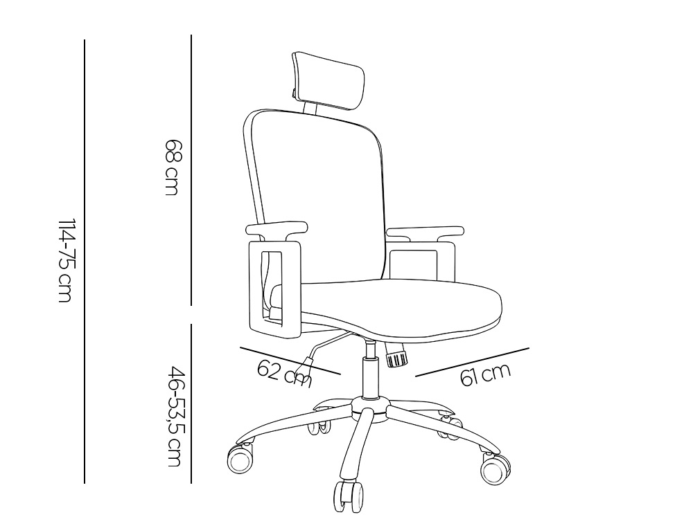 SILLA DE DIRECCION Q-CONNECT ERGONOMICA BASE METAL RESPALDO ALTO CON REPOSACABEZA AJUSTABLE