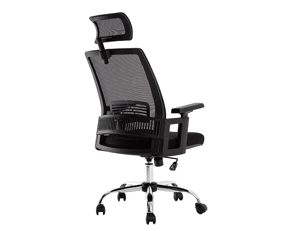 SILLA DE DIRECCION Q-CONNECT ERGONOMICA BASE METAL RESPALDO ALTO CON REPOSACABEZA AJUSTABLE