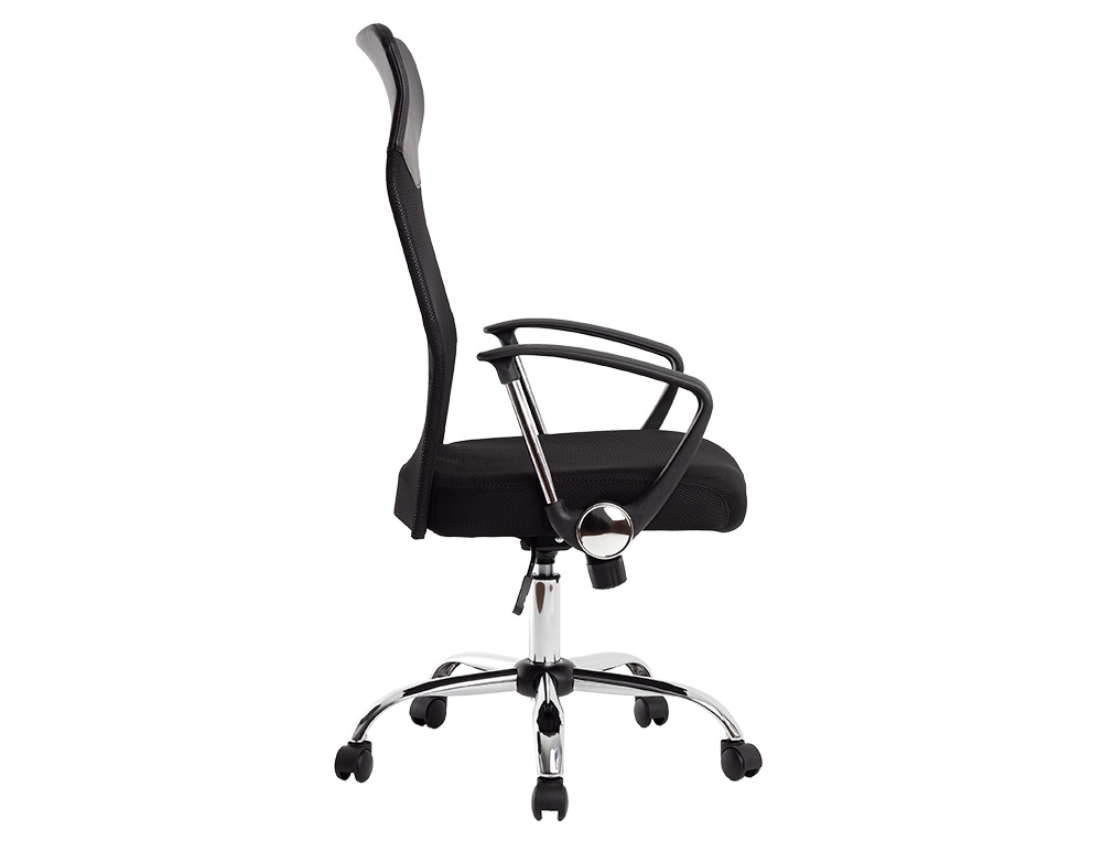 SILLA DE DIRECCION Q-CONNECT BASE METAL RESPALDO ALTO REGULABLE EN ALTURA 1110+100MM ALTO PIEL Y MALLA