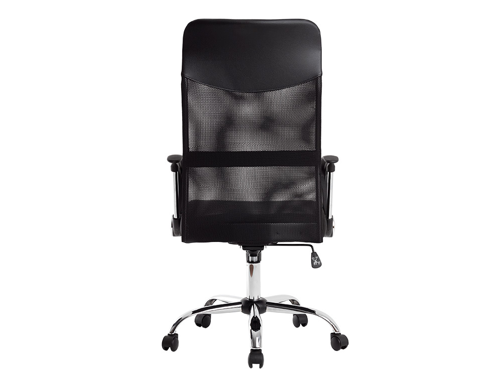 SILLA DE DIRECCION Q-CONNECT BASE METAL RESPALDO ALTO REGULABLE EN ALTURA 1110+100MM ALTO PIEL Y MALLA