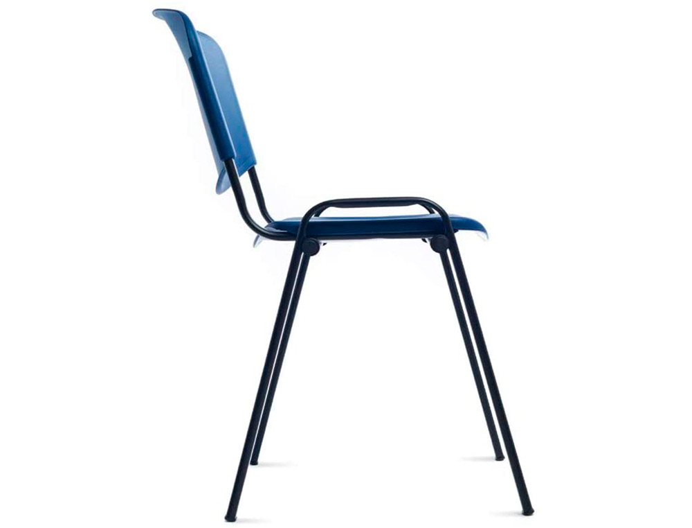 SILLA ROCADA CONFIDENTE ESTRUCTURA METALICA RESPALDO Y ASIENTO EN POLIMERO COLOR AZUL