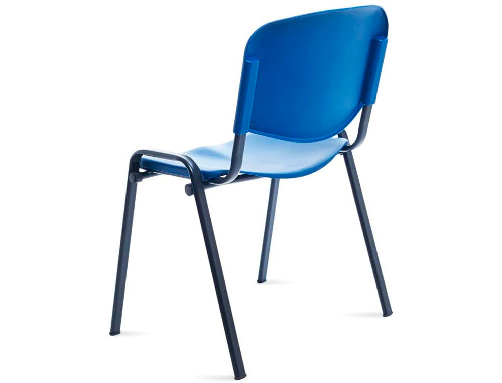 SILLA ROCADA CONFIDENTE ESTRUCTURA METALICA RESPALDO Y ASIENTO EN POLIMERO COLOR AZUL