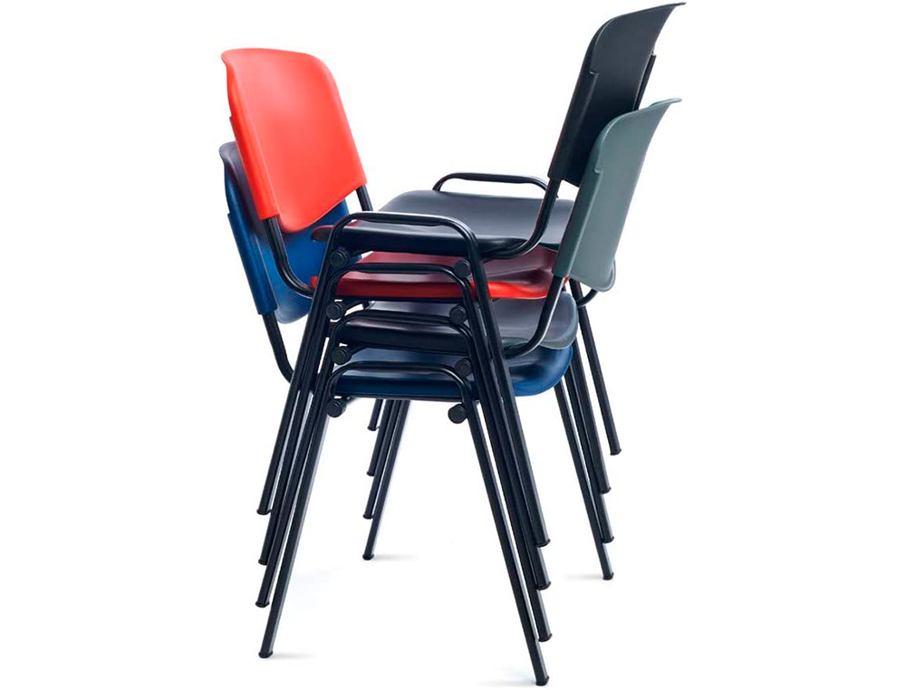 SILLA ROCADA CONFIDENTE ESTRUCTURA METALICA RESPALDO Y ASIENTO EN POLIMERO COLOR AZUL