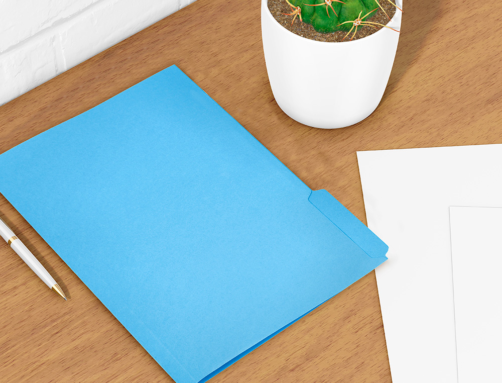 SUBCARPETA CARTULINA LIDERPAPEL FOLIO PESTAA DERECHA 240G/M2 AZUL