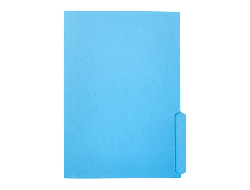 SUBCARPETA CARTULINA LIDERPAPEL FOLIO PESTAA DERECHA 240G/M2 AZUL