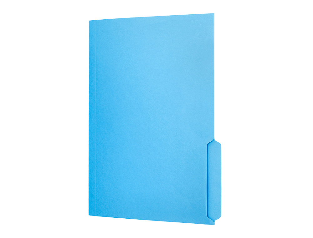 SUBCARPETA CARTULINA LIDERPAPEL FOLIO PESTAA DERECHA 240G/M2 AZUL