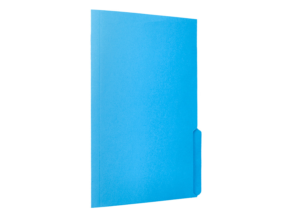 SUBCARPETA CARTULINA LIDERPAPEL FOLIO PESTAA DERECHA 240G/M2 AZUL