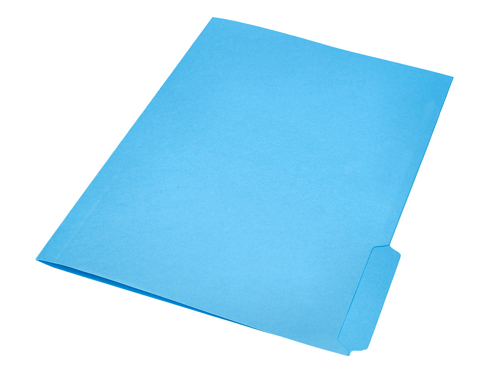 SUBCARPETA CARTULINA LIDERPAPEL FOLIO PESTAA DERECHA 240G/M2 AZUL