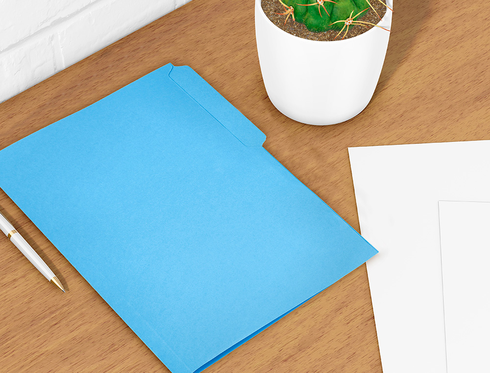 SUBCARPETA CARTULINA LIDERPAPEL FOLIO PESTAA IZQUIERDA 240G/M2 AZUL