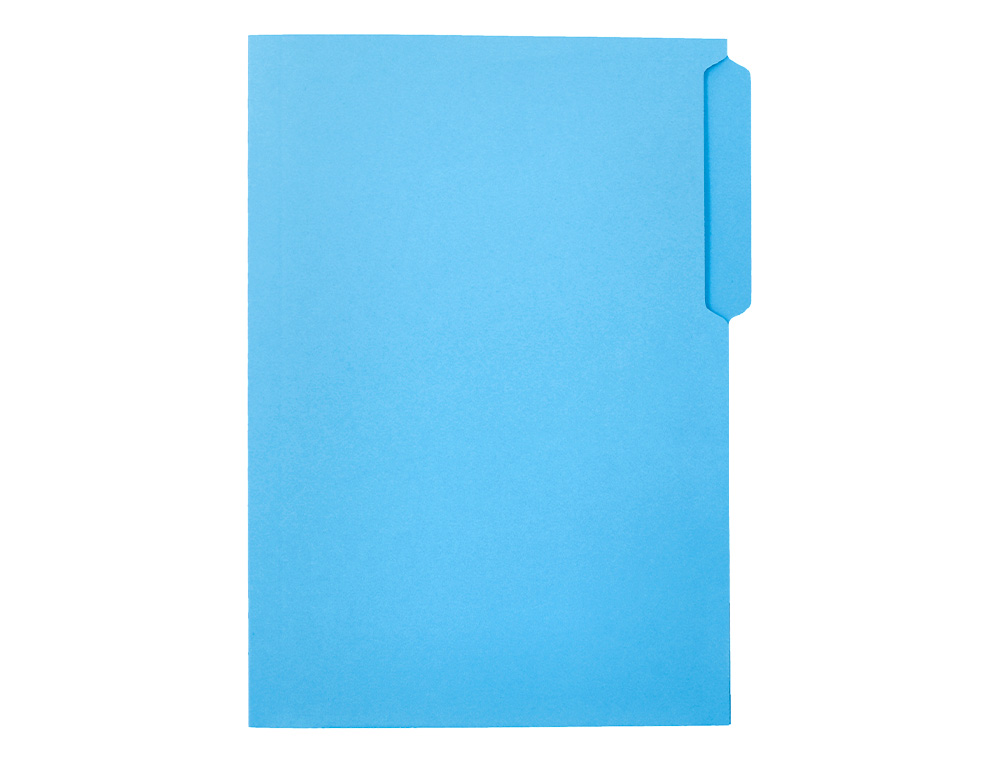 SUBCARPETA CARTULINA LIDERPAPEL FOLIO PESTAA IZQUIERDA 240G/M2 AZUL
