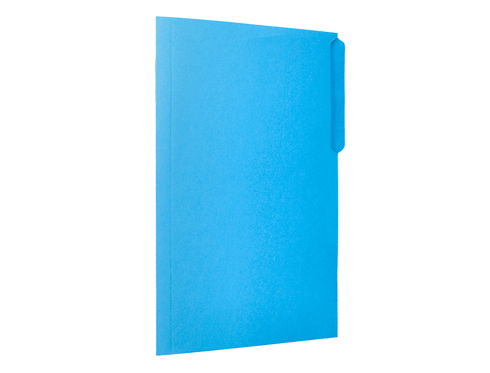 SUBCARPETA CARTULINA LIDERPAPEL FOLIO PESTAA IZQUIERDA 240G/M2 AZUL