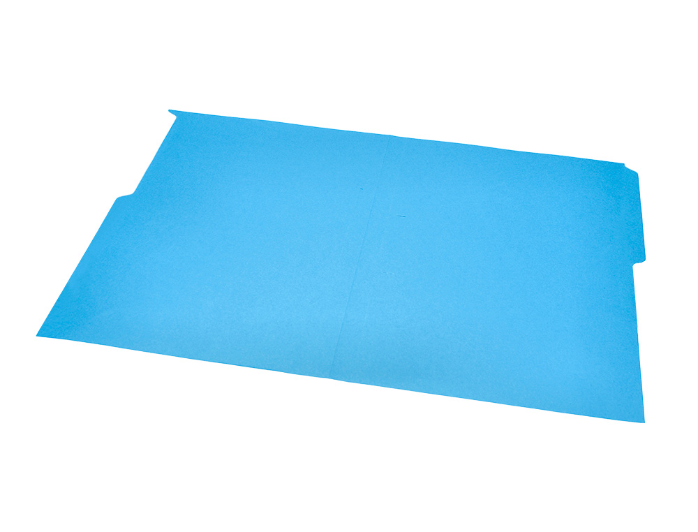 SUBCARPETA CARTULINA LIDERPAPEL FOLIO PESTAA IZQUIERDA 240G/M2 AZUL