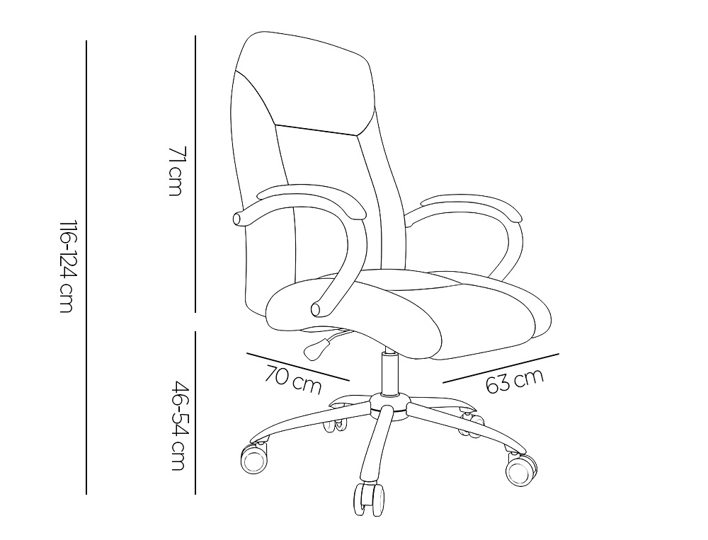 SILLA Q-CONNECT DIRECCION VERO NA SIMIL PIEL BASE METALICA ALT MAX 1210 ANC 650 PROF 730 MM RUEDAS PREMIUM COLOR BLANCO