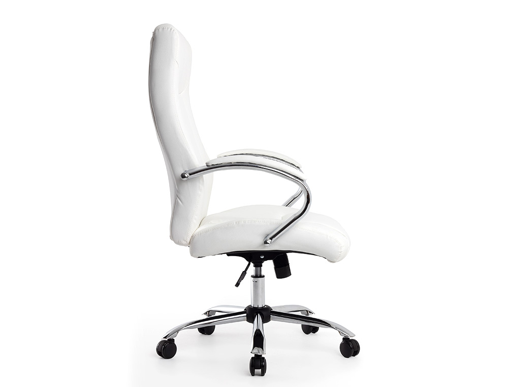 SILLA Q-CONNECT DIRECCION VERO NA SIMIL PIEL BASE METALICA ALT MAX 1210 ANC 650 PROF 730 MM RUEDAS PREMIUM COLOR BLANCO