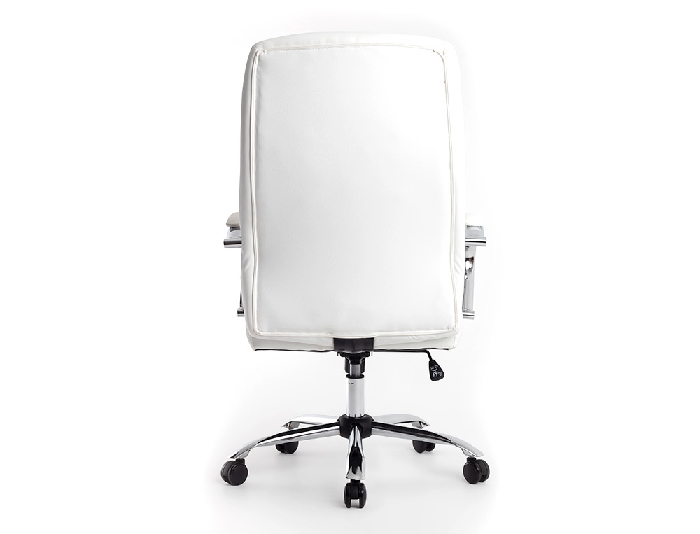 SILLA Q-CONNECT DIRECCION VERO NA SIMIL PIEL BASE METALICA ALT MAX 1210 ANC 650 PROF 730 MM RUEDAS PREMIUM COLOR BLANCO