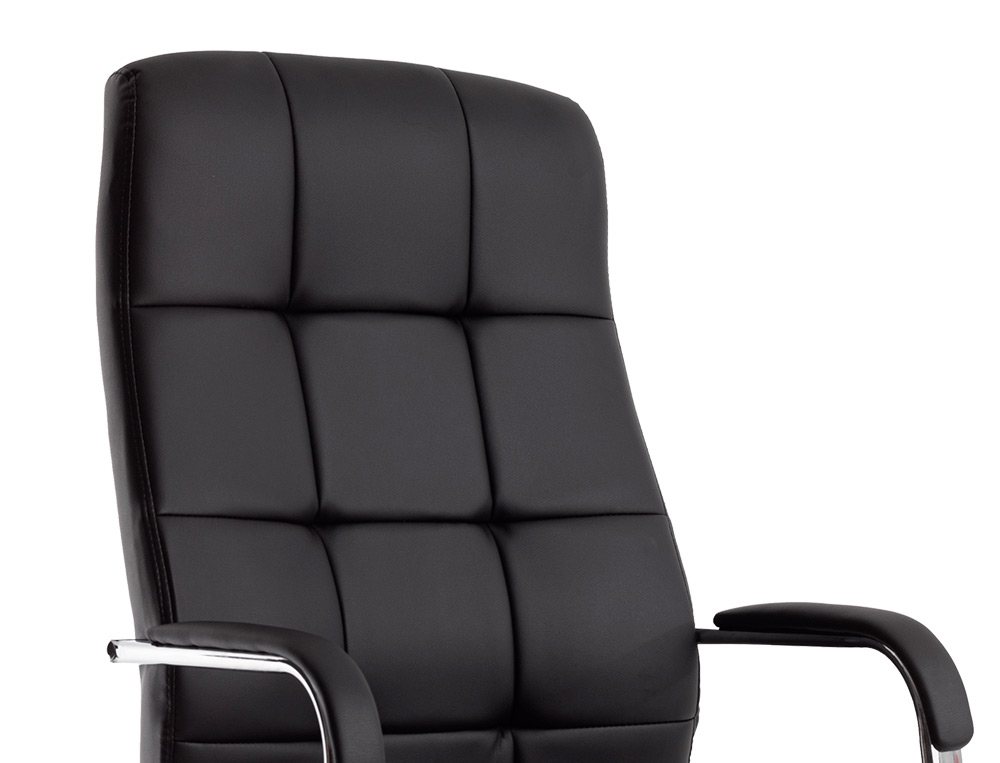 SILLA Q-CONNECT DIRECCION PIAV E SIMIL PIEL BASE METALICA ALT MAX 1250 ANC 610 PROF 700 MM RUEDAS PREMIUM COLOR NEGRO