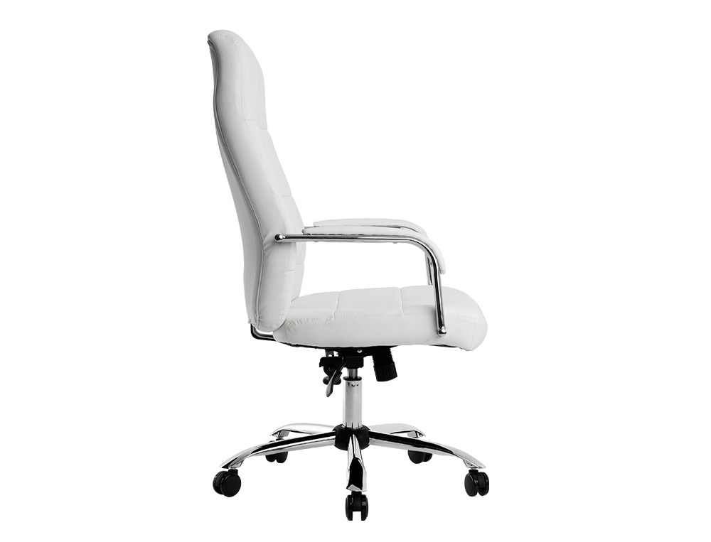 SILLA Q-CONNECT DIRECCION PIAV E SIMIL PIEL BASE METALICA ALT MAX 1250 ANC 610 PROF 700 MM RUEDAS PREMIUM COLOR BLANCO