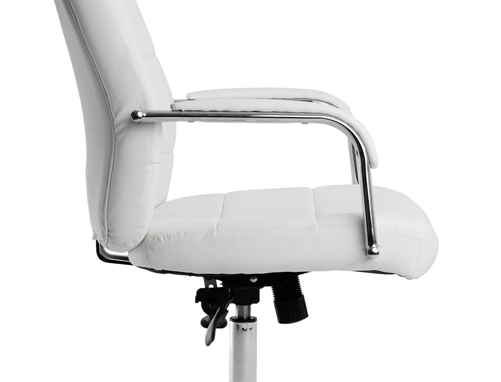 SILLA Q-CONNECT DIRECCION PIAV E SIMIL PIEL BASE METALICA ALT MAX 1250 ANC 610 PROF 700 MM RUEDAS PREMIUM COLOR BLANCO