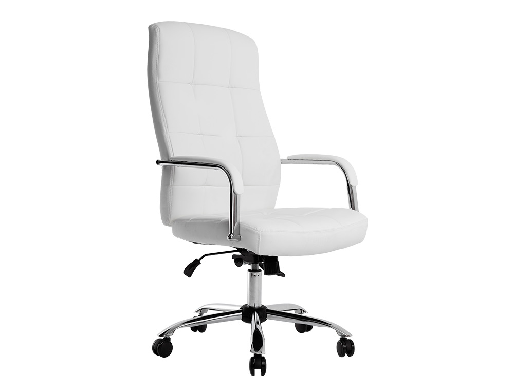 SILLA Q-CONNECT DIRECCION PIAV E SIMIL PIEL BASE METALICA ALT MAX 1250 ANC 610 PROF 700 MM RUEDAS PREMIUM COLOR BLANCO