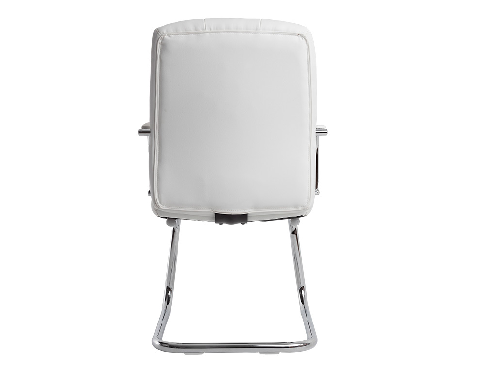 SILLA Q-CONNECT ESCRITORIO PIA VE SIMIL PIEL BASE METALICA ALT MAX 1050 ANC 610 PROF 680 COLOR BLANCO