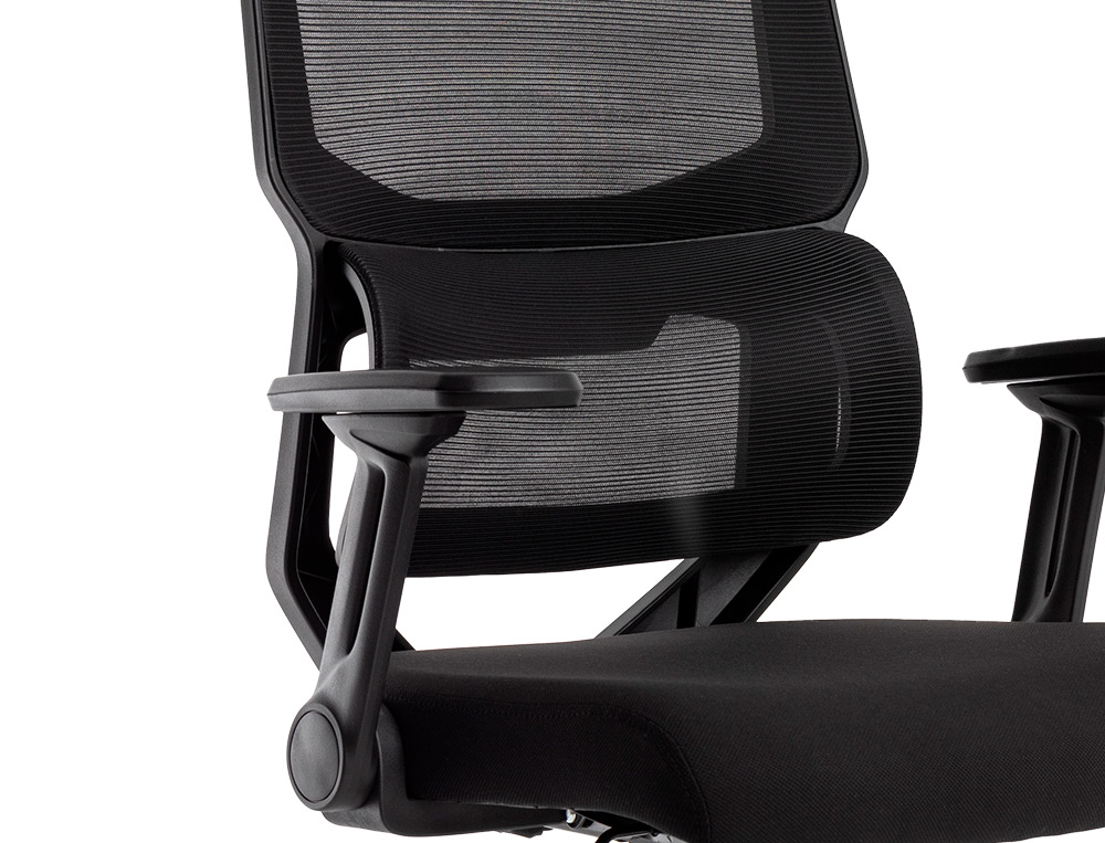 SILLA Q-CONNECT OFICINA LUCCA MALLA BASE METALICA ALT MAX 1090 ANC 700 PROF 650 RUEDAS PREMIUM COLOR NEGRO