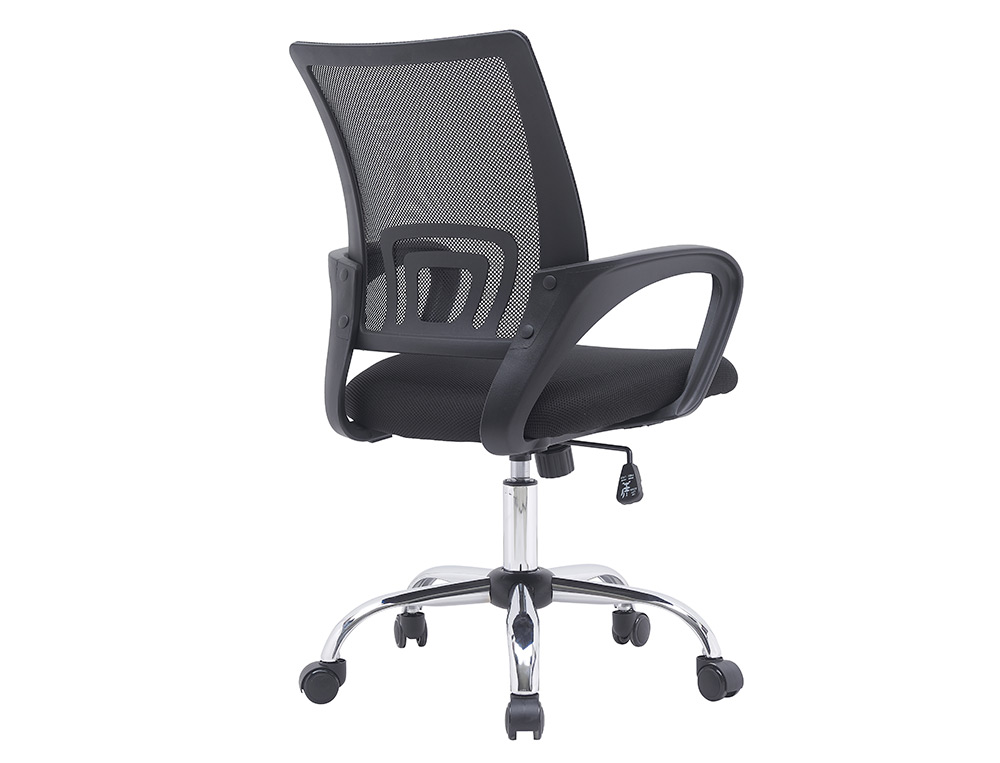 SILLA Q-CONNECT OFICINA SIENA MALLA BASE METALICA ALT MAX 1000 ANC 560 PROF 570 RUEDAS PREMIUM COLOR NEGRO