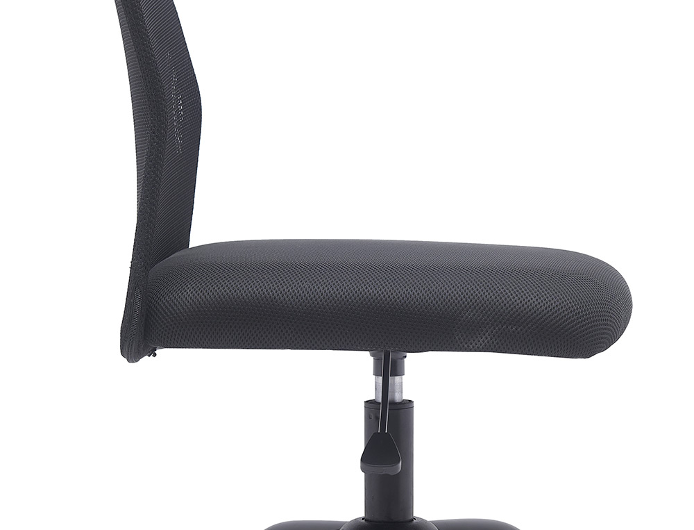 SILLA Q-CONNECT OFICINA PARMA MALLA SIN REPOSABRAZOS ALT MAX 990 ANC 480 PROF 590 COLOR NEGRO