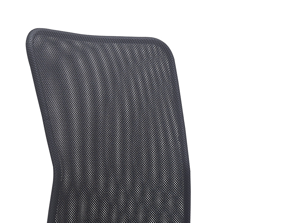 SILLA Q-CONNECT OFICINA PARMA MALLA SIN REPOSABRAZOS ALT MAX 990 ANC 480 PROF 590 COLOR NEGRO