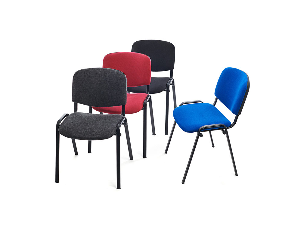 SILLA ROCADA CONFIDENTE ESTRUCTURA METALICA ASIENTO TELA IGNIFUGA GRIS 570X410X810 MM