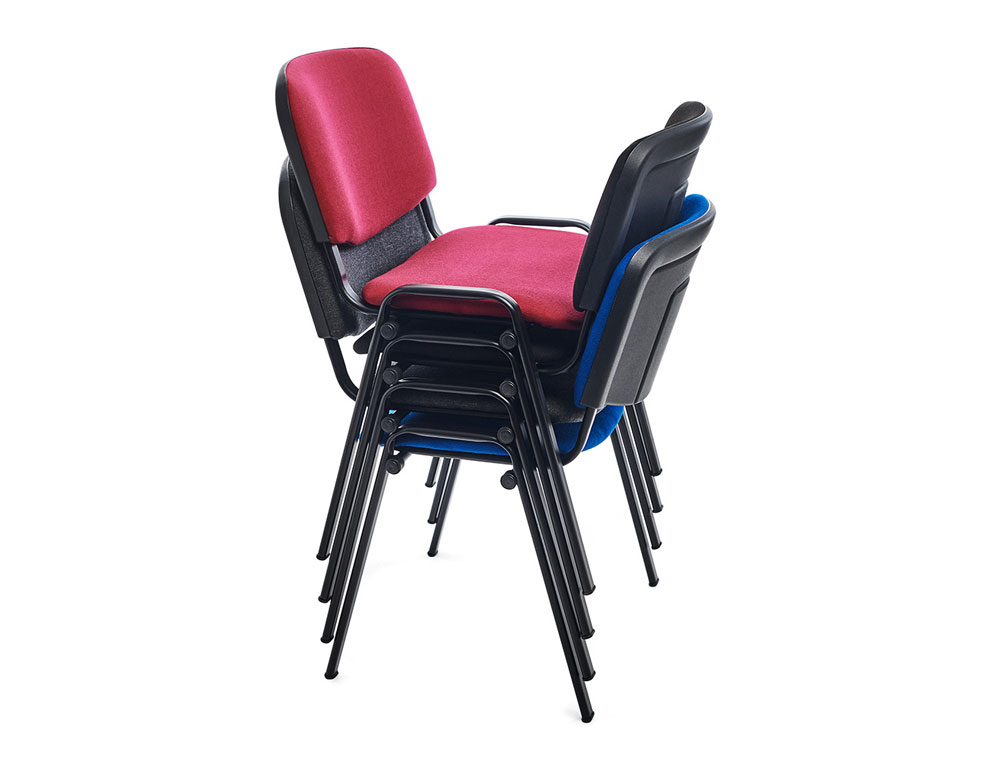 SILLA ROCADA CONFIDENTE ESTRUCTURA METALICA ASIENTO TELA IGNIFUGA GRIS 570X410X810 MM