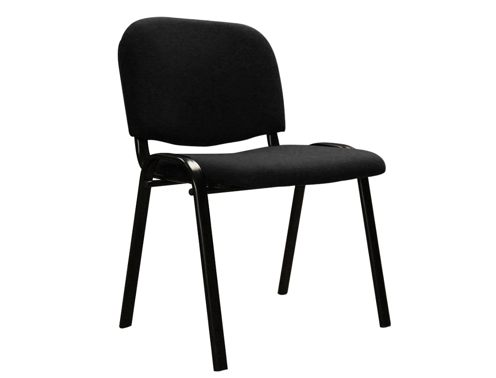 SILLA CONFIDENTE Q-CONNECT APILABLE TAPIZADA SIN RUEDAS 910MM ALTO 460MM LARGO 440MM PROFUNDIDAD NEGRO