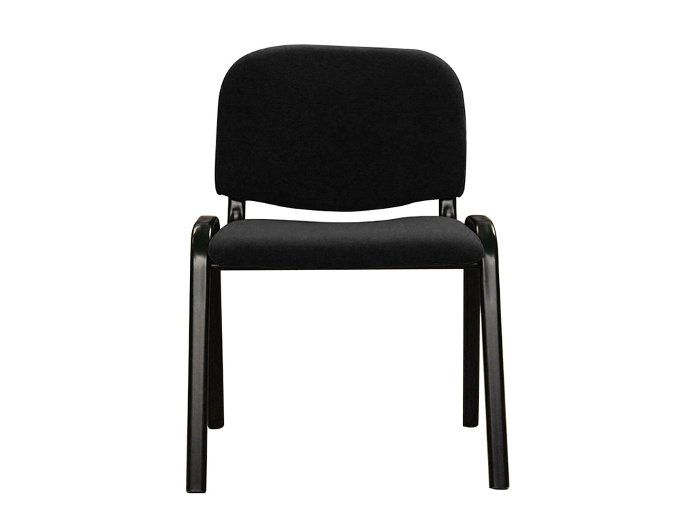 SILLA CONFIDENTE Q-CONNECT APILABLE TAPIZADA SIN RUEDAS 910MM ALTO 460MM LARGO 440MM PROFUNDIDAD NEGRO
