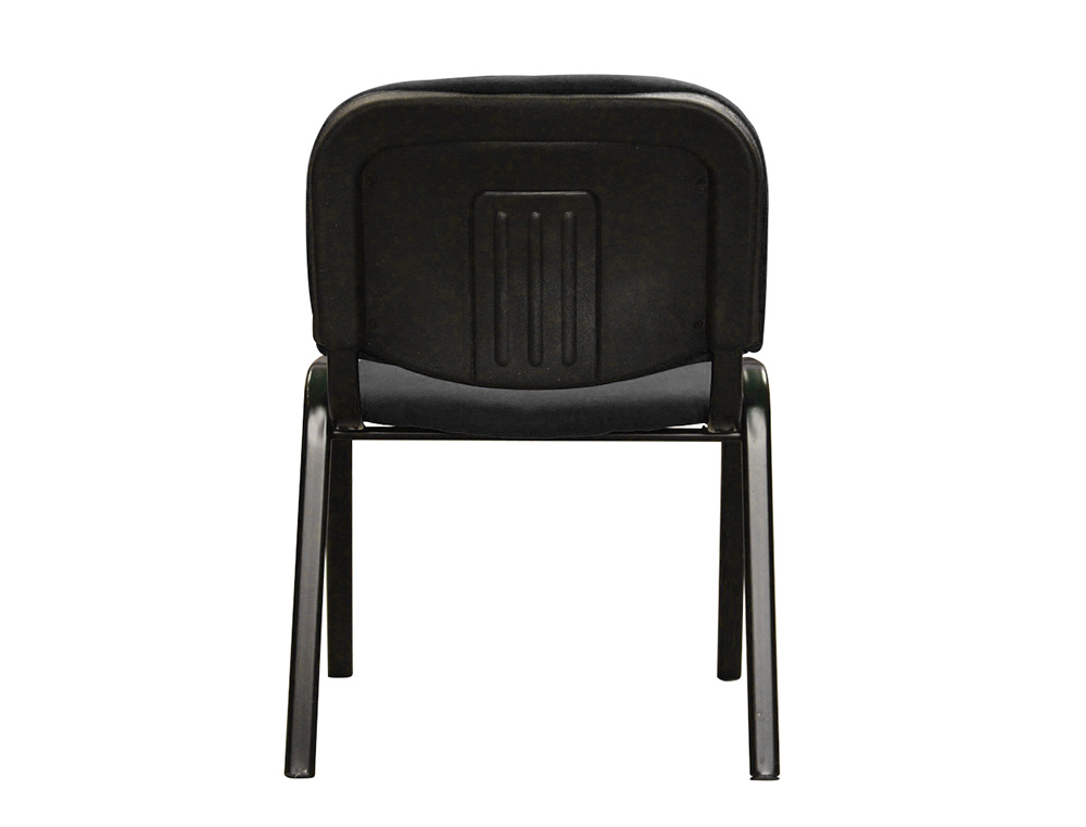 SILLA CONFIDENTE Q-CONNECT APILABLE TAPIZADA SIN RUEDAS 910MM ALTO 460MM LARGO 440MM PROFUNDIDAD NEGRO