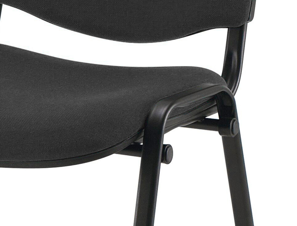 SILLA CONFIDENTE Q-CONNECT APILABLE TAPIZADA SIN RUEDAS 910MM ALTO 460MM LARGO 440MM PROFUNDIDAD NEGRO
