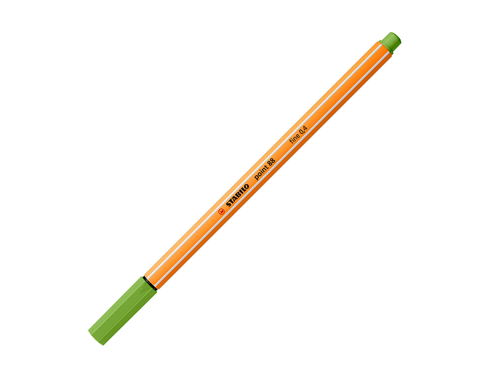 ROTULADOR STABILO PUNTA DE FIB RA POINT 88 VERDE MANZANA PUNTA FINA 0,4MM