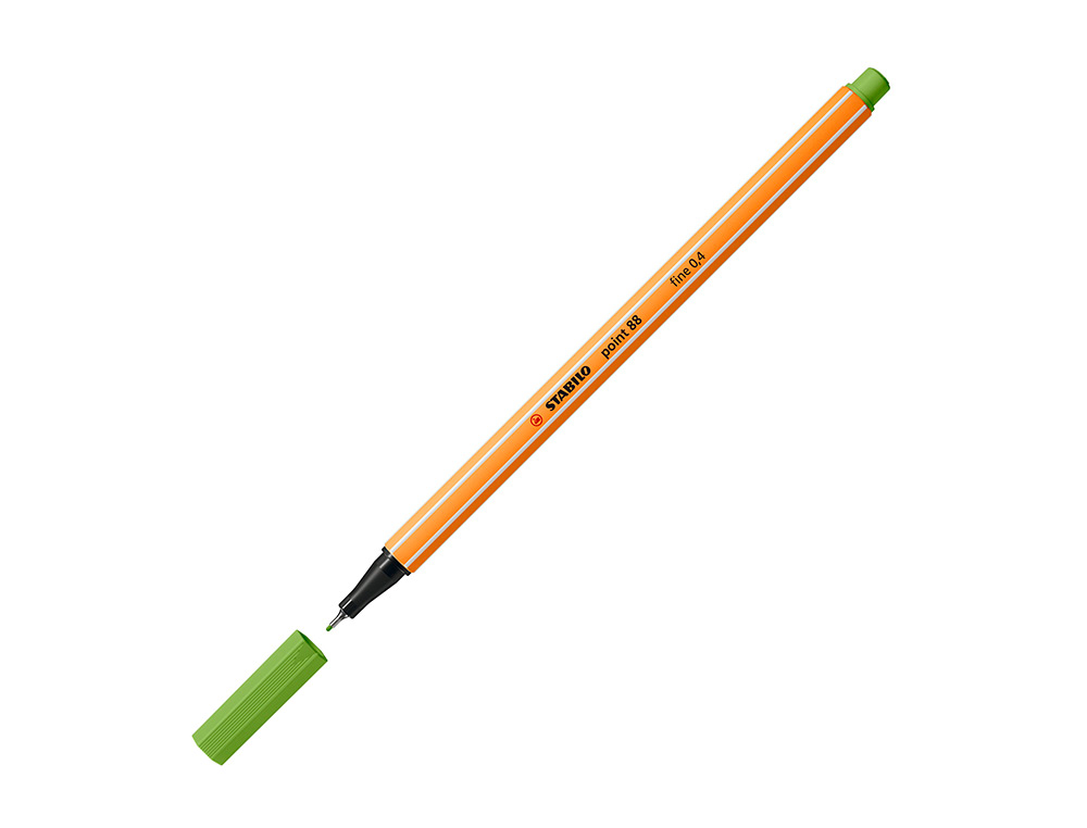 ROTULADOR STABILO PUNTA DE FIB RA POINT 88 VERDE MANZANA PUNTA FINA 0,4MM