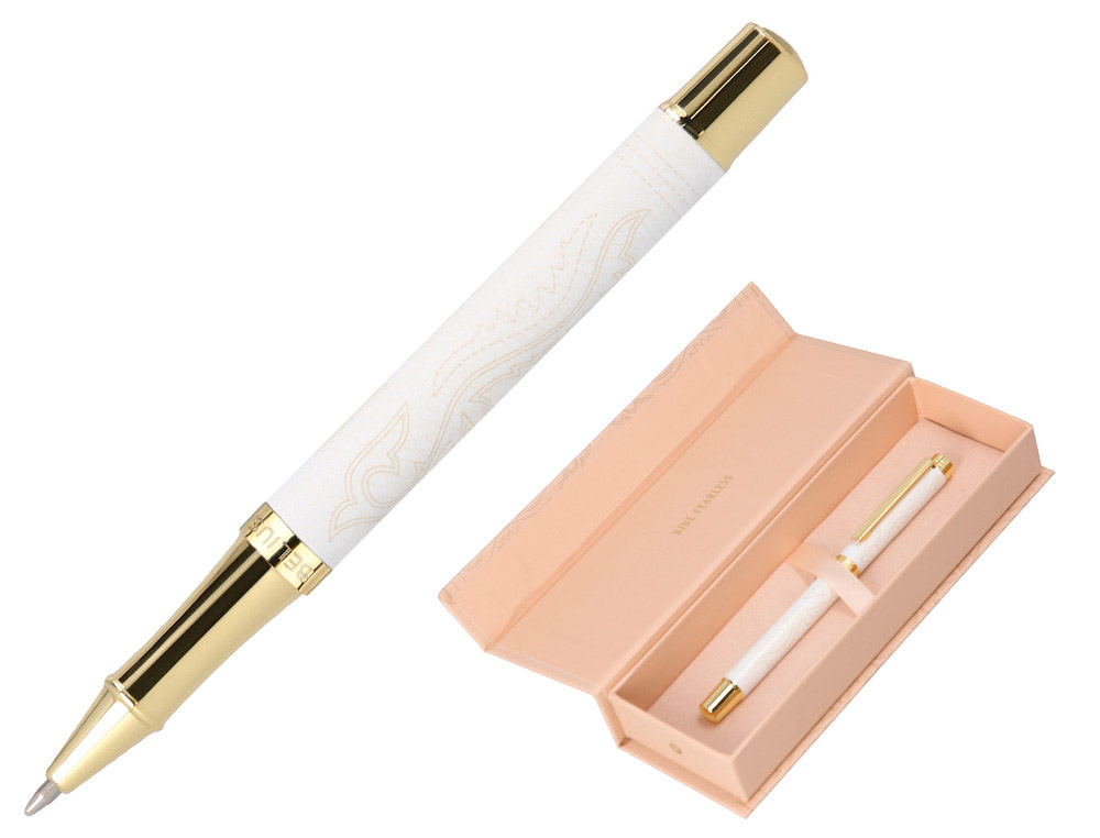 ROLLER BELIUS WILD WEST ALUMINIO COLOR CREMA DORADO TINTA COLOR NEGRO CAJA DE DISEO