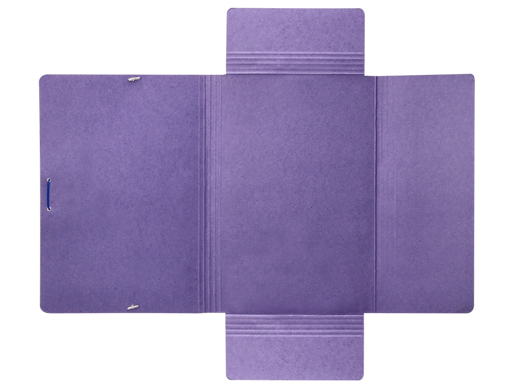 CARPETA LIDERPAPEL GOMAS TRES SOLAPAS CARTON COMPACTO FOLIO COLOR AZUL