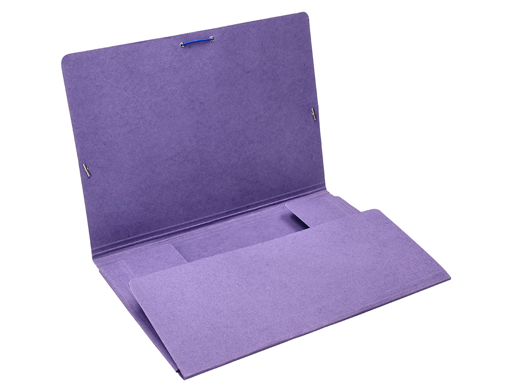 CARPETA LIDERPAPEL GOMAS TRES SOLAPAS CARTON COMPACTO FOLIO COLOR AZUL