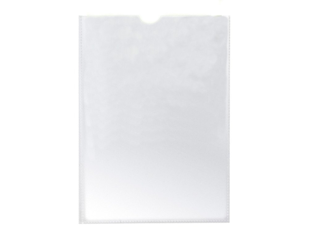 FUNDA PORTADOCUMENTO Q-CONNECT DIN A6 150 MICRAS PVC TRANSPARENTE CON UERO 105X148 MM